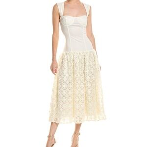 WeWoreWhat Cream Midi Dress